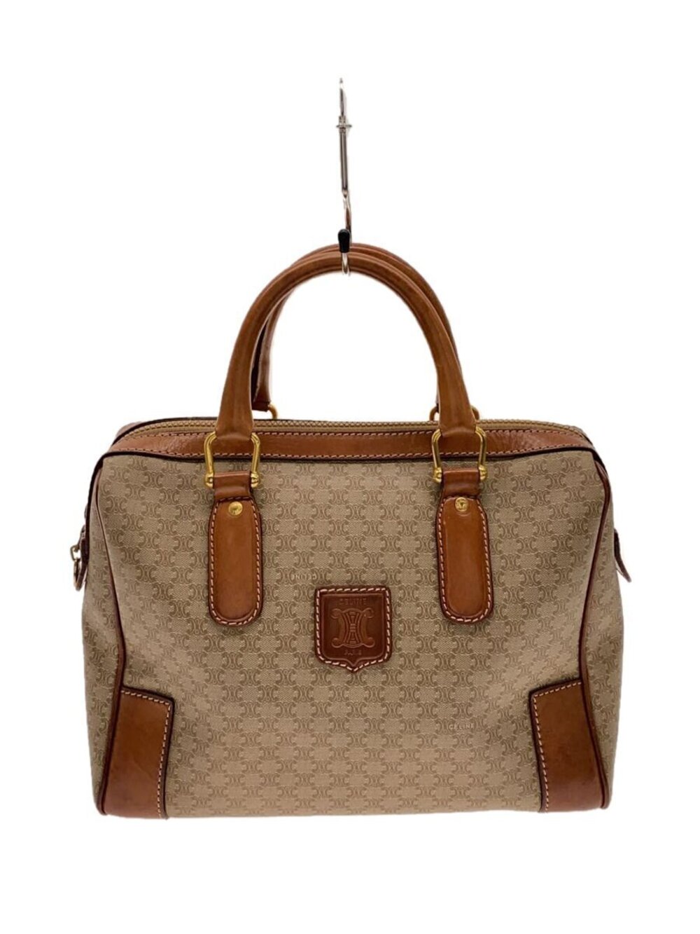 Celine Macadam Handbag Beige All over